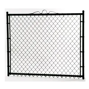 4ft H X 10ft Vinyl Coated Steel Drive-thru Chain Link Fence Gate With Mesh Size 2" Chain Link Fencing