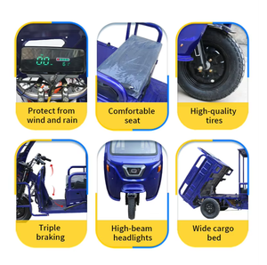 Motocicleta Eléctrica de Carga con Sidecar y Carrocería Abierta para Entrega y Transporte de Mercancías - Product Image 2