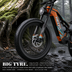 Bicicletta Elettrica da Montagna in Fibra di Carbonio da <span class=keywords><strong>26</strong></span> Pollici, Motore Brushless Mid-Drive da 1000W 52V, Batteria da 21Ah, Freno a Disco Idraulico, Ebike con Pneumatici Fat - Product Image 4