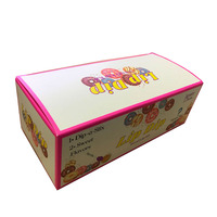 Boîtes pliantes en carton avec rabat, en papier couché C1S de qualité alimentaire, pour l'emballage de beignets, de pâtisseries et de desserts