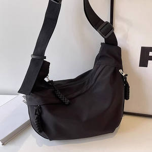 Customized Logo women canvas <strong>shoulder</strong> <strong>bag</strong> solid color <strong>shoulder</strong> <strong>bag</strong> fashionable casual trendy suspender handbag crossbody <strong>bag</strong> - Product Image 2