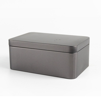 Caja de lata de té de cigarro de lápiz negro grande de 100g de grado alimenticio Vintage de alta calidad