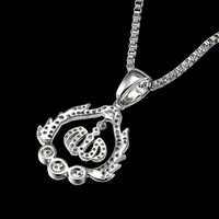 Collier pendentif couronne flottante en laiton avec zircons CZ style hip-hop bling pour hommes et femmes, vente en gros