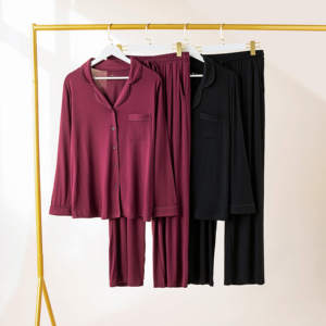 Pigiama Fung 8002 con Logo Personalizzato, Pigiama da <span class=keywords><strong>Donna</strong></span> a Maniche Lunghe, Abbigliamento da Notte 95% Viscosa e 5% Spandex, Pigiama Intero - Product Image 4