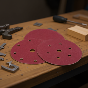 Disco de Lijado con Velcro Ttake de 150 mm, 6+1 Agujeros, Abrasivo de Corindón para Pulir Madera y Metal - Product Image 3