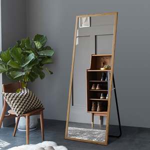 2025 meubles de salon personnalisés tendance pleine longueur plancher de bois franc argenté haute définition avec matériau en verre - Product Image 2