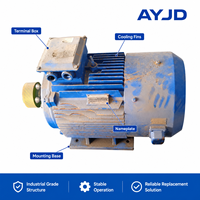 Moteur électrique industriel asynchrone adaptable de 22 kW, triphasé, 4 pôles, 1500 tr/min, utilisé pour les pompes, les compresseurs, usage industriel