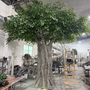 Grand Faux Figuier de 3 Mètres pour Décoration de Mariage, Plante Verte Artificielle en Plastique, Banyan Géant pour Intérieur et Extérieur - Product Image 6