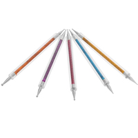 NAILIFEI – Ensemble de 5 stylos à double embout pour nail art avec pointe fine pour le pointillage (plastique et métal)
