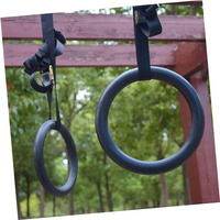 Anneau de gymnastique en bois réglable avec logo personnalisé pour l'entraînement musculaire à domicile, confortable et portable