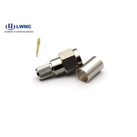 Crimpado macho tipo F recto de alta calidad para conector de cable RG6
