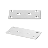 Supports à trou fixe carré droit en acier inoxydable pour attache de meuble d'armoire et planche de bois connecter des entretoises d'angle planaires