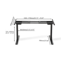 Pieds de table à deux moteurs pour la gestion, nouveau modèle avancé, cadre de bureau réglable, levage électrique