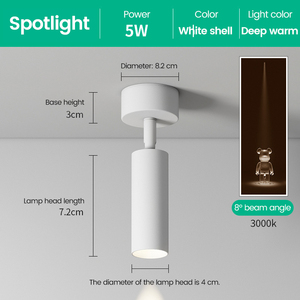 Focos <span class=keywords><strong>de</strong></span> pista Led <span class=keywords><strong>de</strong></span> buen <span class=keywords><strong>precio</strong></span>, centro comercial, mazorca <span class=keywords><strong>de</strong></span> aluminio blanco y negro, foco montado en superficie comercial - Product Image 5