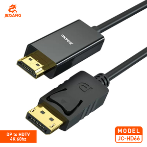 <span class=keywords><strong>Cable</strong></span> JC-HD66 4K DP a HDTV con Revestimiento de PVC Chapado en Oro, Compatible con Computadora, TV, Proyector, Consola de Juegos y Más - Product Image 2