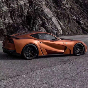 1,52*18m rollo Pvc burbuja libre marrón Super brillo vinilo coche Auto pegatina envoltura películas para vehículo - Product Image 3