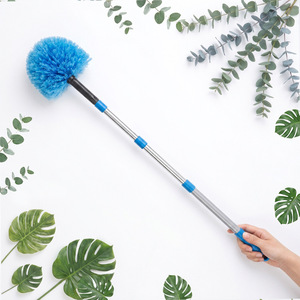 Brosse à poussière télescopique extensible à poils doux pour le nettoyage domestique des meubles, adsorption électrostatique sûre - Product Image 1