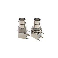 Connecteur BNC à angle droit pour circuit imprimé, connecteurs mâles BNC, câble coaxial RF, connecteur de broche