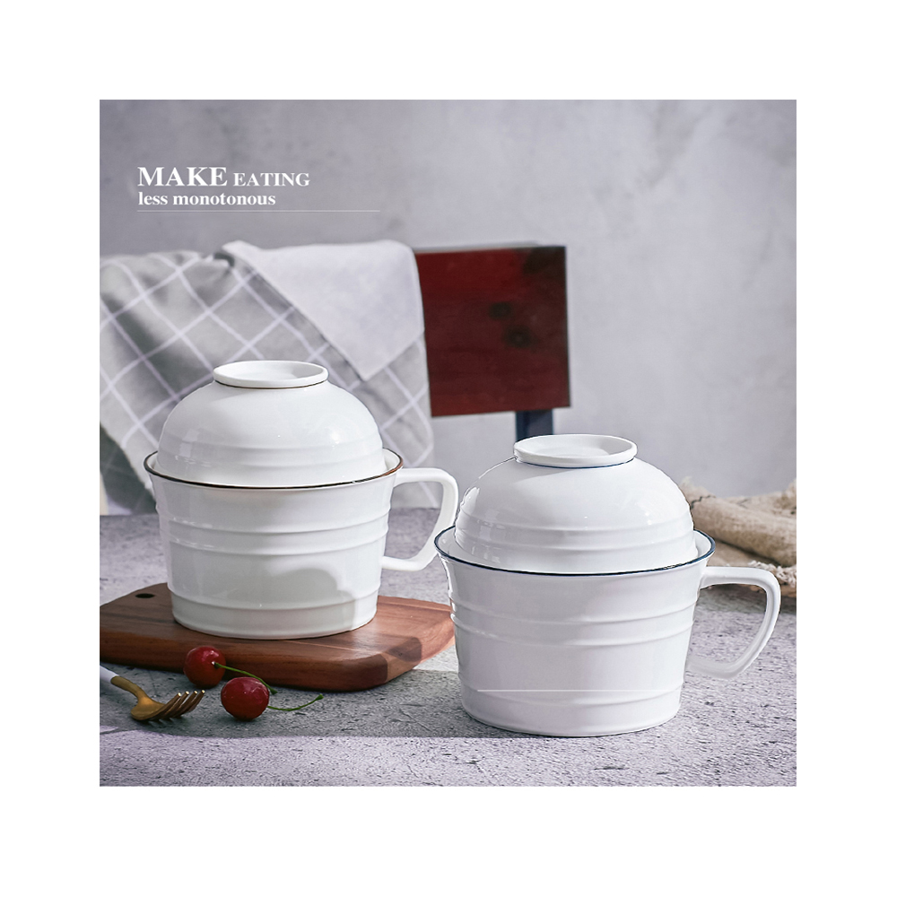 Кухонная посуда, Сервировочные чаши, фарфоровая керамическая салатная лапша, фруктовая чаша с крышкой