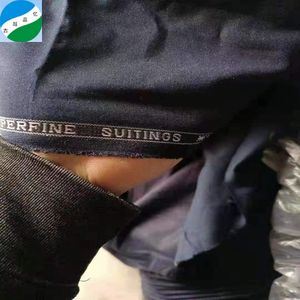 Tela de rayón de poliéster TR con borde de letras en inglés, <span class=keywords><strong>corte</strong></span> de tela, precio barato, venta al por mayor - Product Image 3