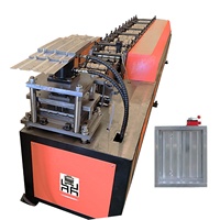Machine de formage à rouleaux à triple lame pour volets coupe-feu et anti-fumée - Formeuse automatique d'acier galvanisé avec PLC pour systèmes CVC de protection incendie
