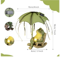 Grenouille Jardin Statue Solaire Décor Fée Jardin Accessoires En Plein Air Figurine Lumières Art Pendaison De Crémaillère Cadeau 2 Panneau Solaire Avancé