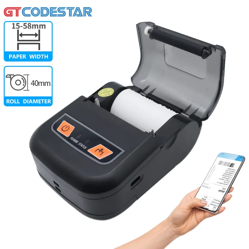 GTCODESTAR Printer Logistics Express Bluetooth Pocket Mini Mobile Portable Thermal Printer