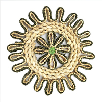 Sous-verres personnalisés de haute qualité pour boissons Mignon Design moderne Tapis de paille Coussinets ronds durables en gros pour tables