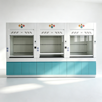 Hotte de laboratoire en acier au design moderne, plan de travail résistant aux acides pour usage scolaire et hospitalier, préparation d'échantillons, laboratoire de chimie analytique