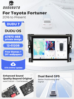 DUDUAUTO DUDU7 A7870 AKM7739 DSP QLED LHD Autoradio pour Toyota Fortuner 2016-Présent Conduite à Gauche AN160