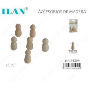 Pupazzo in Legno ILAN 35mm, Accessorio Artigianale in Legno Naturale per Progetti Fai-da-Te - Product Image 3