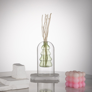 Bouteille d'arôme sans flamme vide, créative, à double couche, avec intérieur coloré en forme de sapin de Noël - Product Image 3