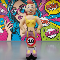 Nouveau design personnalisé gonflable Sarah dame poupée sportende vrouw ballon en Hollande