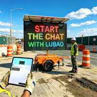 Panneau d'affichage à messages variables (VMS) solaire sur remorque, LED couleur, pour travaux routiers – Fournisseur direct usine