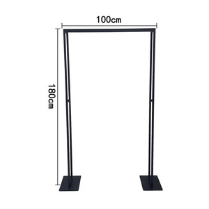 Scène de mariage en plein air mise en page Simulation soie fleur étagère accessoires de mariage écran en fer forgé carré Double pôle <span class=keywords><strong>portail</strong></span> arc - Product Image 6