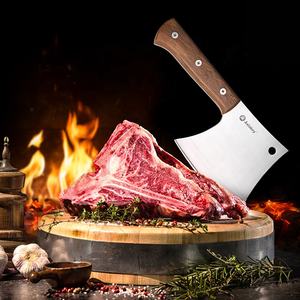 Hachoir à viande ergonomique avec poignée en bois, 4 pouces, robuste, os - Product Image 2