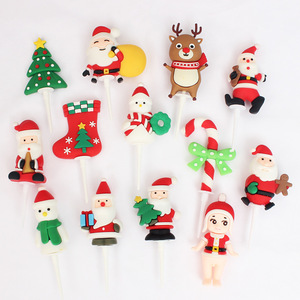 Decoración <span class=keywords><strong>de</strong></span> <span class=keywords><strong>pastel</strong></span> <span class=keywords><strong>de</strong></span> Navidad Tarjeta enchufable Pegamento suave Árbol <span class=keywords><strong>de</strong></span> Navidad Anciano Muñeco <span class=keywords><strong>de</strong></span> nieve Elk Adornos <span class=keywords><strong>de</strong></span> Navidad Decoración <span class=keywords><strong>de</strong></span> pasteles - Product Image 1