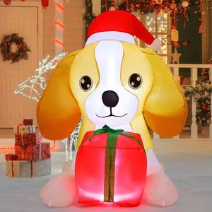Custom Factory Price 5FT Child Christmas Inflatable <b>Dog</b> <b>LED</b> Lights Polyester Material Outdoor Decoration - Product Image 1