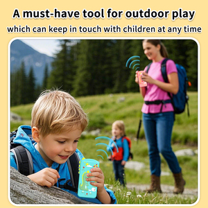 Ngoài trời tầm xa <span class=keywords><strong>Interphone</strong></span> cho trẻ em không có thẻ Sim cần thiết hai chiều 2 Wát có khả năng intercom carton khủng long Walkie Talkie cuộc gọi làm - Product Image 6