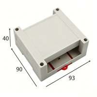 Scatola di Giunzione PCB 93*90*40mm IP54 in Plastica ABS, Contenitore Elettronico per Guida DIN, Guscio in Plastica per Strumenti, Scatola di Controllo Industriale PLC