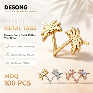 Custom Engraving Metal <b>Name</b> Tags Private Brand Sewable Metal Logo Plates Decorative Metal <b>Labels</b> for Bags & Garments - Product Image 1