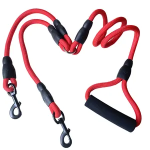 2 in 1 Outdoor Strong Rope Dog Cat Leash High Quality Pet leash with Comfortable Padded Handle Factory Wholesale