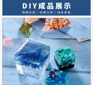 크리스탈 에폭시 Diy 큐브 금형 다이아몬드 피라미드 콘 볼 실리콘 금형 도매 - Product Image 2