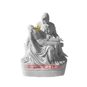 Sıcak satış mesih kilise katedral dekorasyon tasarım taş oyma sanat heykel dekorasyon mermer Pieta heykeli