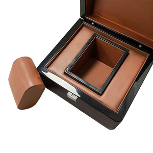 Factory Direct Glossy Wooden <b>Watch</b> Box with Leather Lining, Premium Piano Finish Single <b>Watch</b> Presentation Box with Wooden <b>Case</b> - Product Image 6