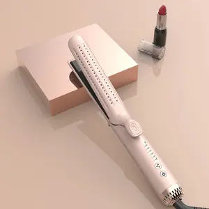 Private Custom Fast Heating PTC 2 In 1Cold Airflow Hair Styling Tools Hair Straightener And Curler