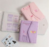 Carnet/Agenda Organisateur Rigide en Fausse Fourrure Pelucheuse Multicolore pour Enfants, Journal Intime 23x19x5cm