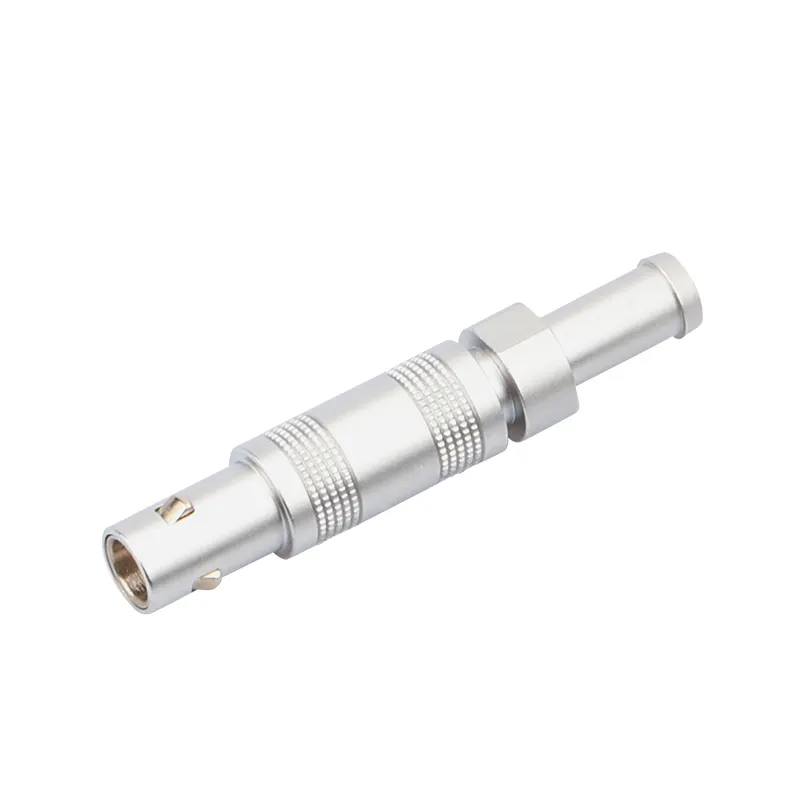 00 series FFA.00.250 coaxial connectors for NDT equipment with black bend relief
