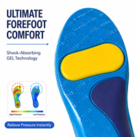 Semelles orthopédiques unisexes Joiockan pour le sport, en gel TPU et PU – Durables, antidérapantes, hautement élastiques, absorption des chocs, soulagement de la fatigue