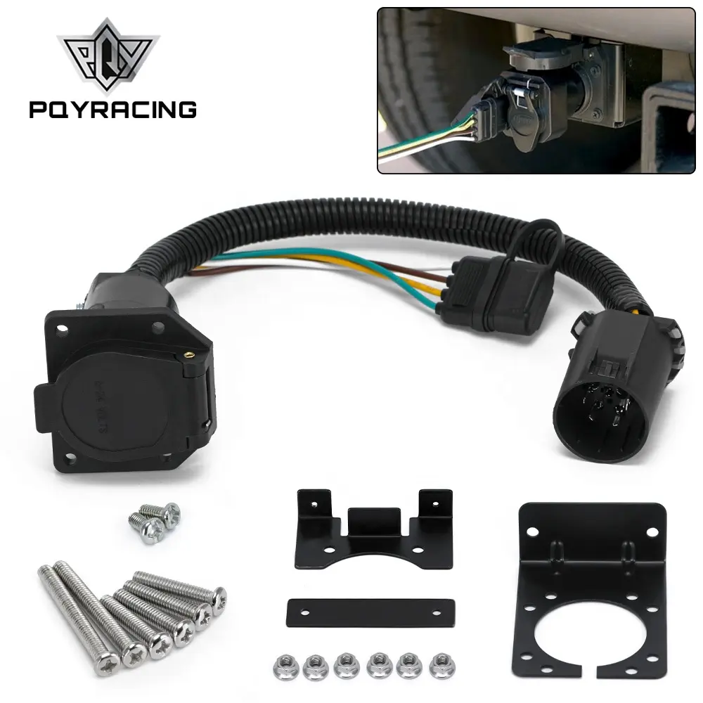 4-ходовой плоский до 7-ходовой круглый лезвие и 4-ходовой буксировочный прицеп адаптер жгут проводов транспортное средство 4-контактный на 7-контактный прицеп